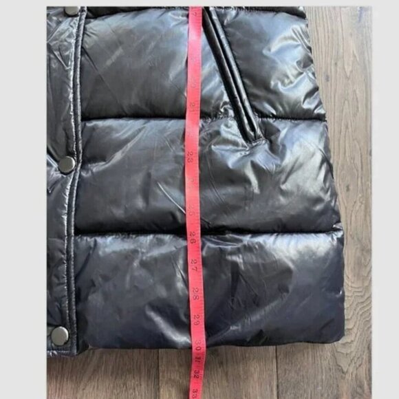 Haven Outerwear Mid-Length Shiny Black Puffer Jacket Size XS Insulated Quilted - Picture 7 of 9